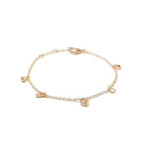 Coach Charm Bracelet 14k Gold Plated Brass
